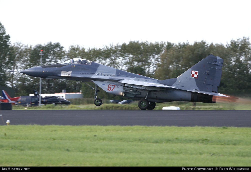 Aircraft Photo of 67 | Mikoyan-Gurevich MiG-29A (9-12A) | Poland - Air Force | AirHistory.net #172448
