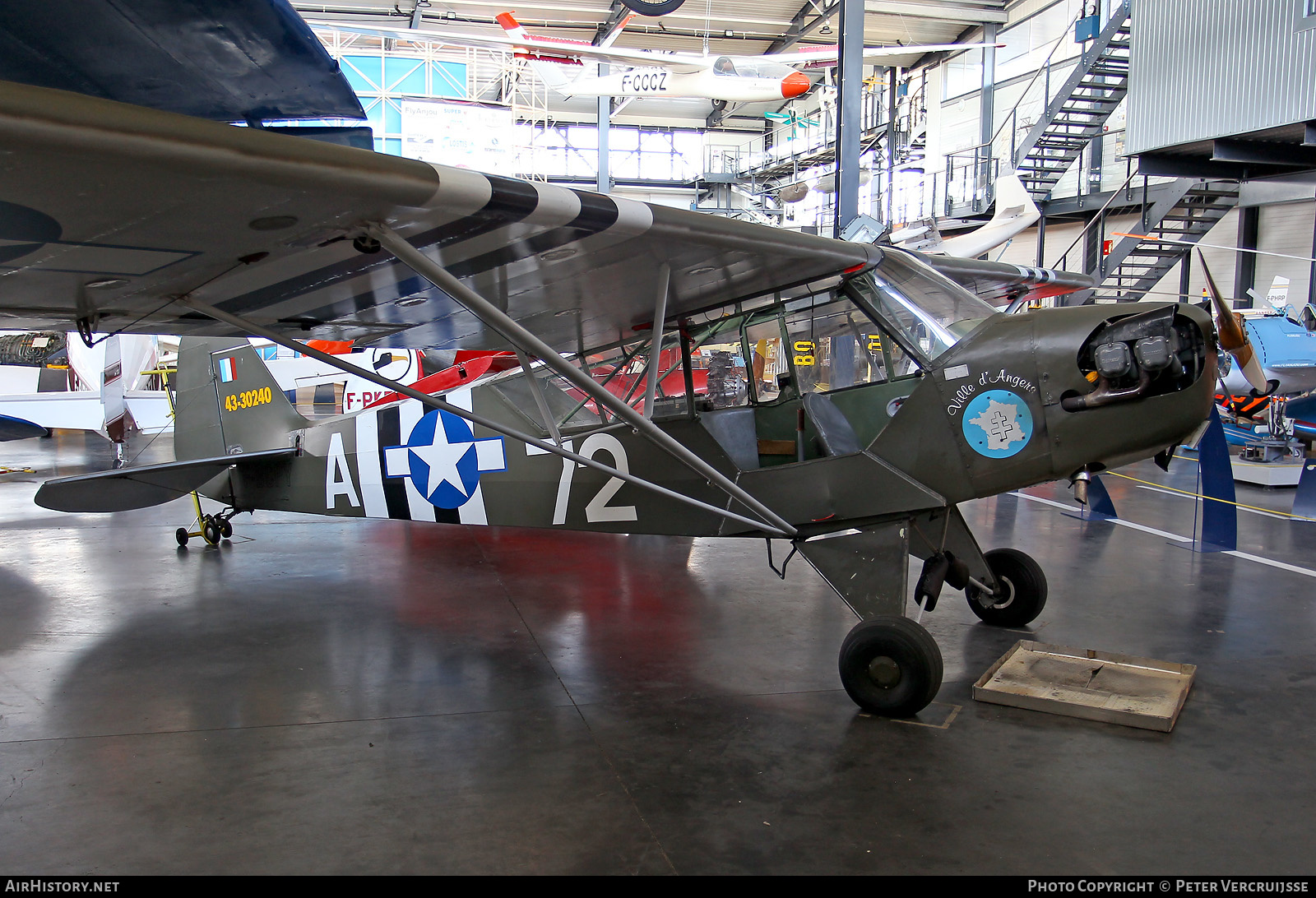 Aircraft Photo of F-BCPY / 43-30240 | Piper L-4H Grasshopper (J-3C-65D) | USA - Air Force | AirHistory.net #172476