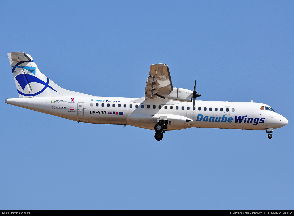 Aircraft Photo of OM-VRD | ATR ATR-72-202 | Danube Wings | AirHistory.net #172696