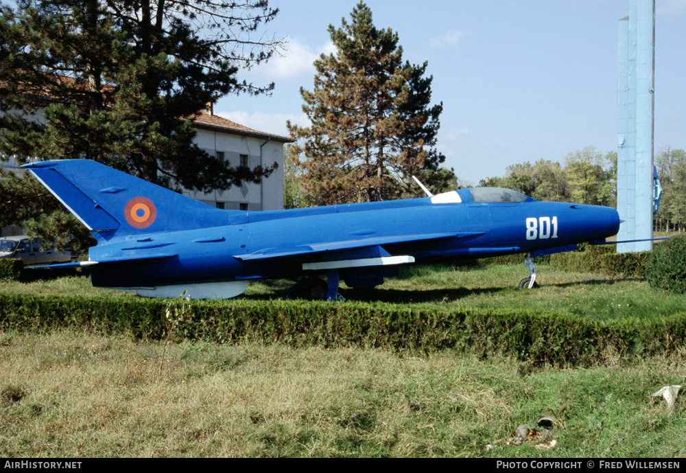 Aircraft Photo of 801 | Mikoyan-Gurevich MiG-21F-13 | Romania - Air Force | AirHistory.net #172740