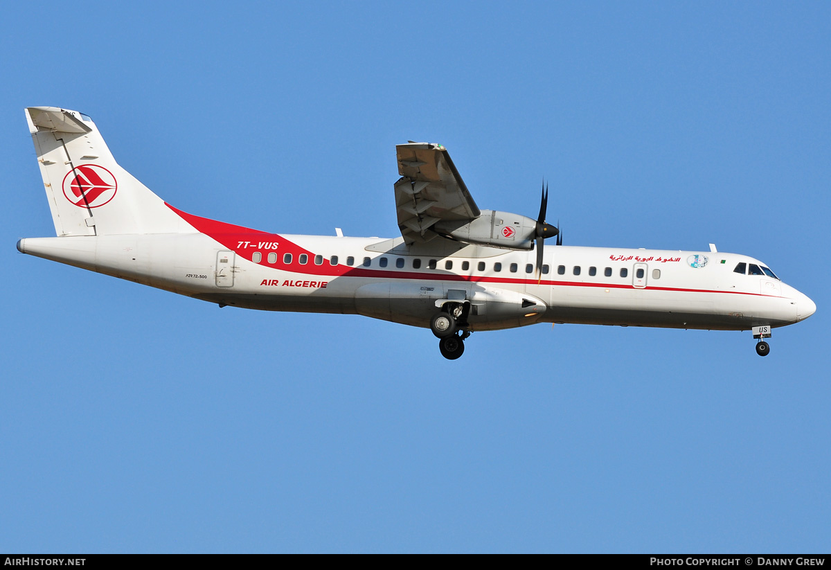 Aircraft Photo of 7T-VUS | ATR ATR-72-500 (ATR-72-212A) | Air Algérie | AirHistory.net #172840
