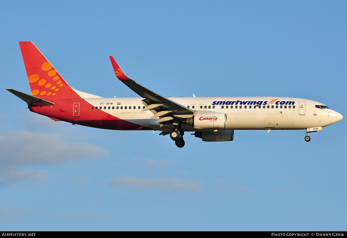 Aircraft Photo of VT-SPW | Boeing 737-86N | Smartwings | AirHistory.net #172861