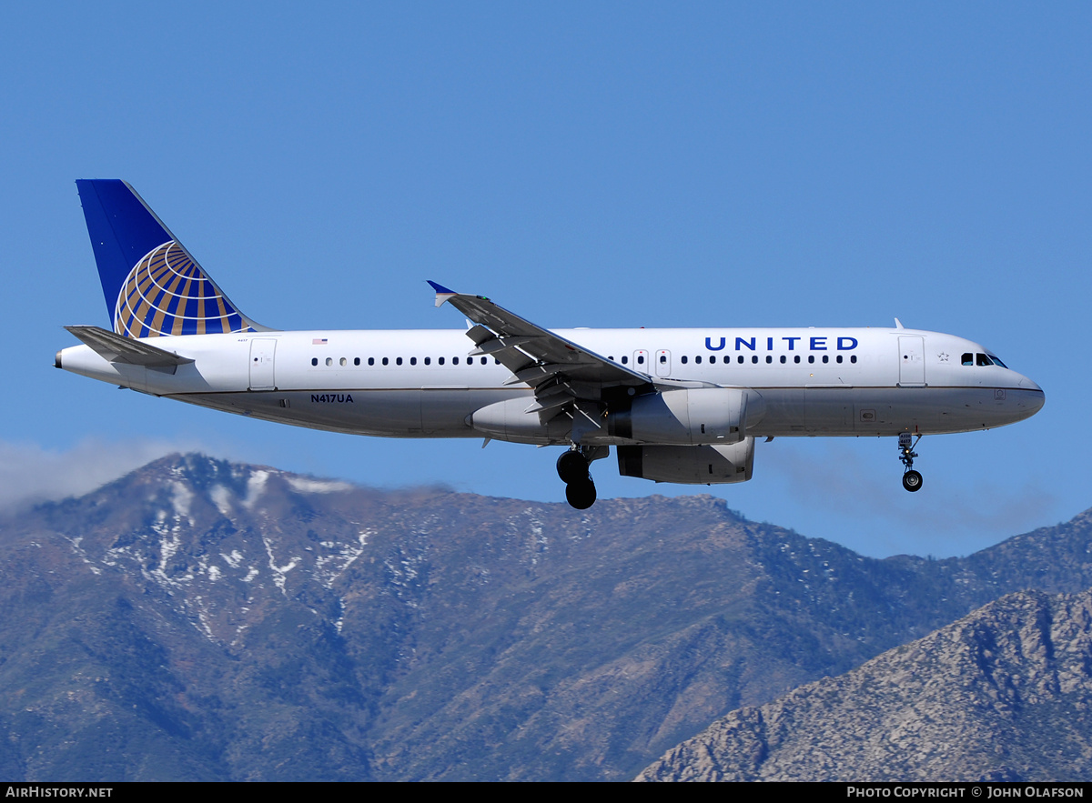 Aircraft Photo of N417UA | Airbus A320-232 | United Airlines | AirHistory.net #172918