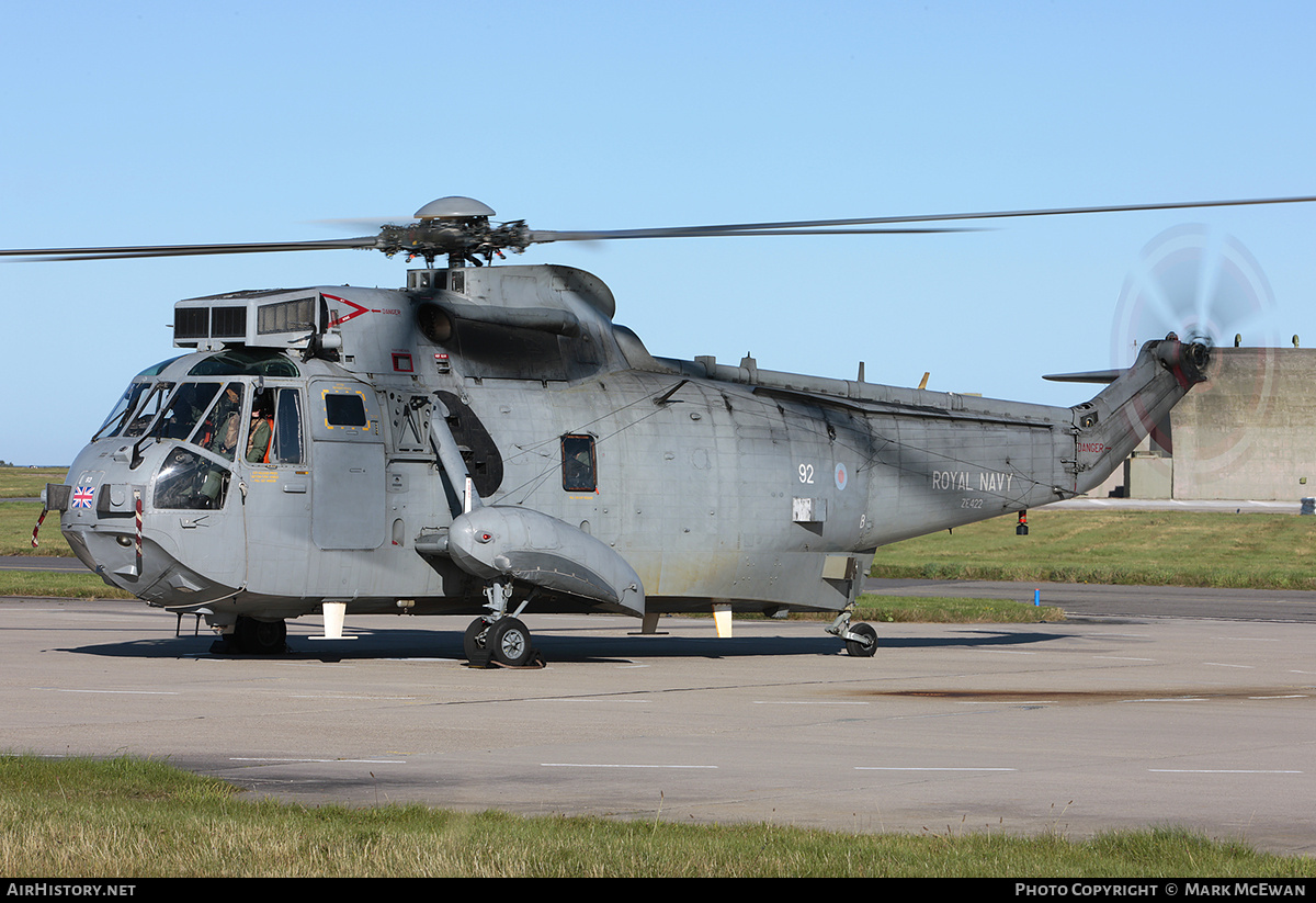 Aircraft Photo of ZE422 | Westland WS-61 Sea King ASaC7 | UK - Navy | AirHistory.net #172996