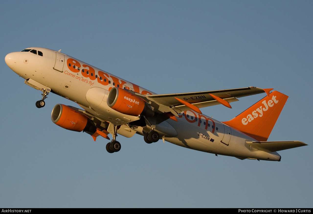 Aircraft Photo of G-EZBN | Airbus A319-111 | EasyJet | AirHistory.net #173097