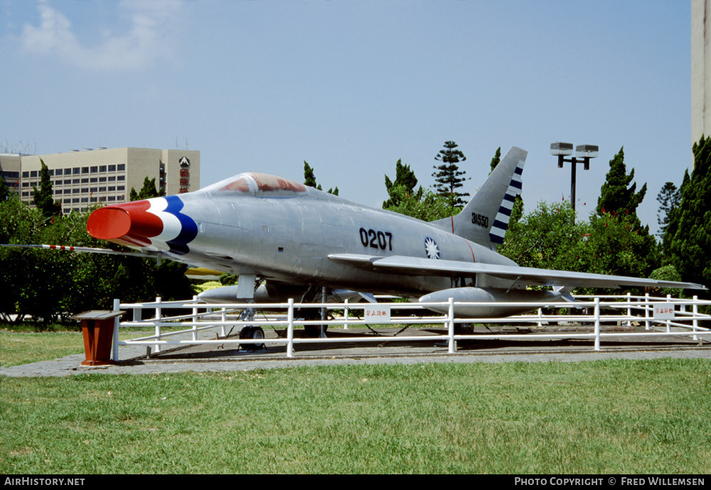 Aircraft Photo of 0207 | North American F-100A Super Sabre | Taiwan - Air Force | AirHistory.net #173317