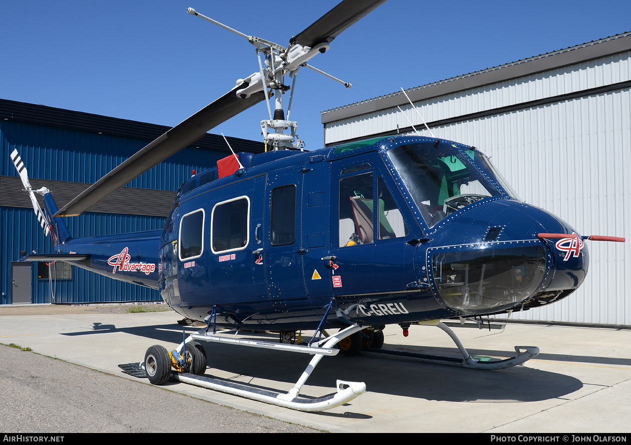 Aircraft Photo of C-GREU | Bell 205A-1 | Advantage Helicopters | AirHistory.net #173354