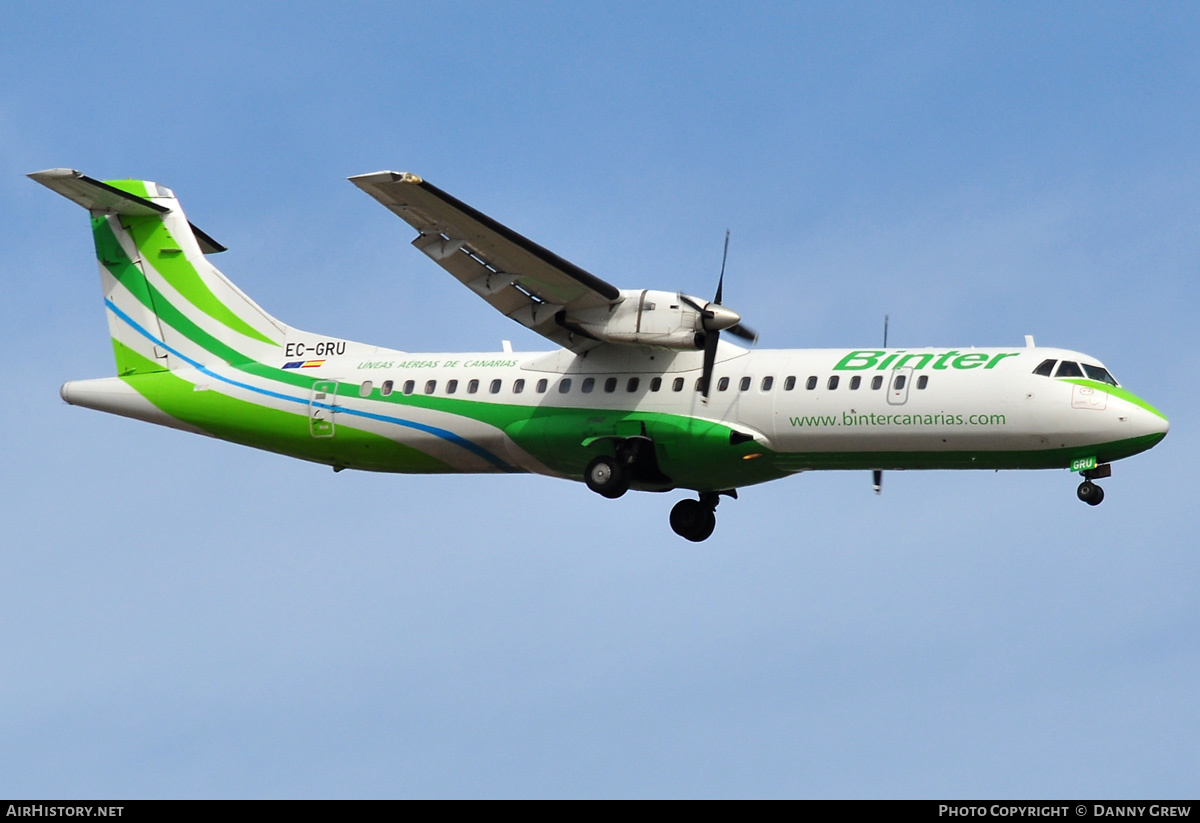 Aircraft Photo of EC-GRU | ATR ATR-72-202 | Binter Canarias | AirHistory.net #173445