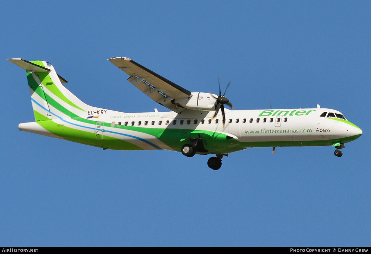 Aircraft Photo of EC-KRY | ATR ATR-72-500 (ATR-72-212A) | Binter Canarias | AirHistory.net #173481