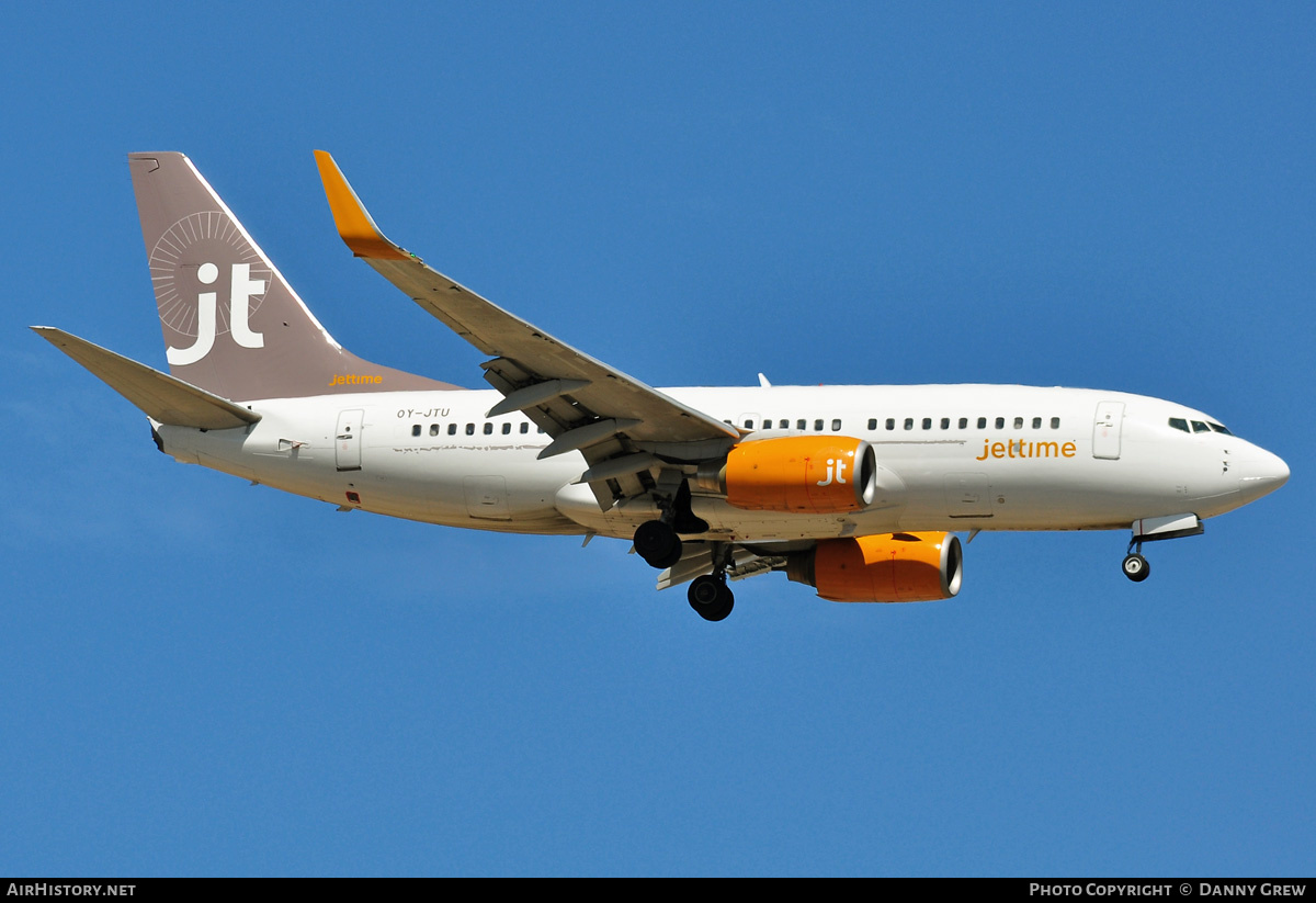Aircraft Photo of OY-JTU | Boeing 737-7L9 | Jettime | AirHistory.net #173487