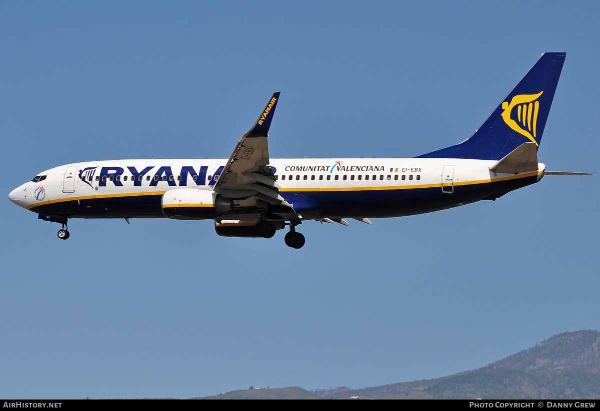 Aircraft Photo of EI-EBX | Boeing 737-8AS | Ryanair | AirHistory.net #173539
