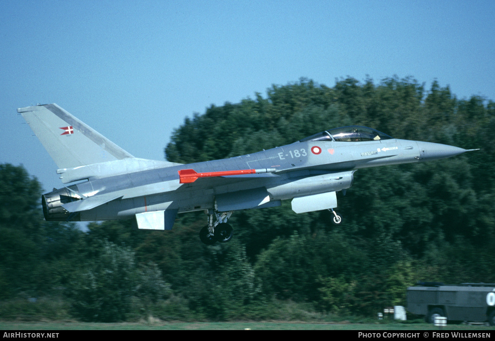 Aircraft Photo of E-183 | General Dynamics F-16A Fighting Falcon | Denmark - Air Force | AirHistory.net #173585