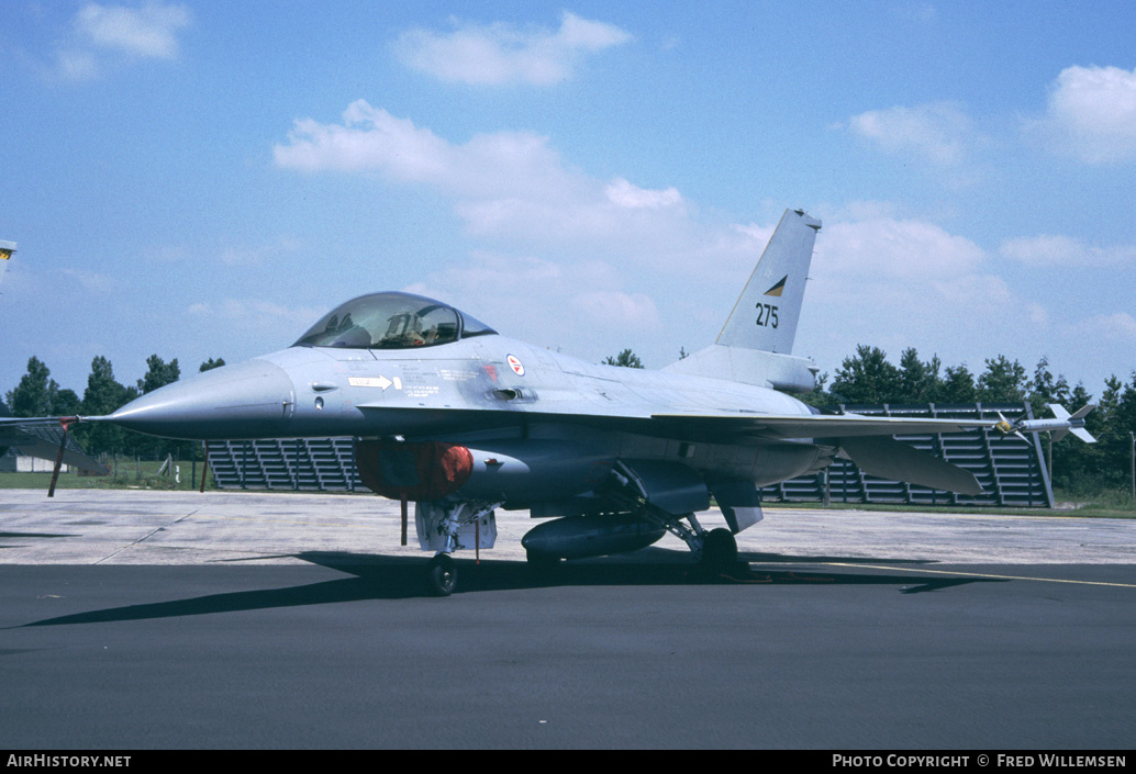 Aircraft Photo of 275 | General Dynamics F-16A Fighting Falcon | Norway - Air Force | AirHistory.net #173590