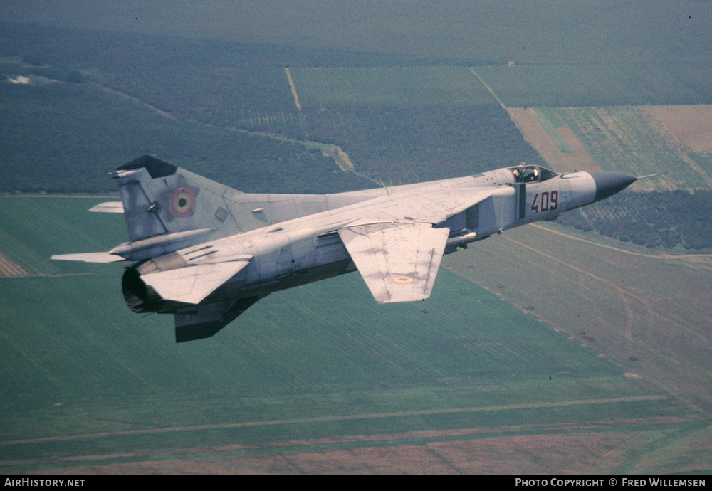 Aircraft Photo of 409 | Mikoyan-Gurevich MiG-23MF | Romania - Air Force | AirHistory.net #173598