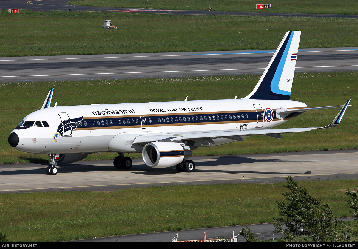 Aircraft Photo of F-WWBB / 60203 | Airbus ACJ320 (A320-214/CJ) | Thailand - Air Force | AirHistory.net #173637