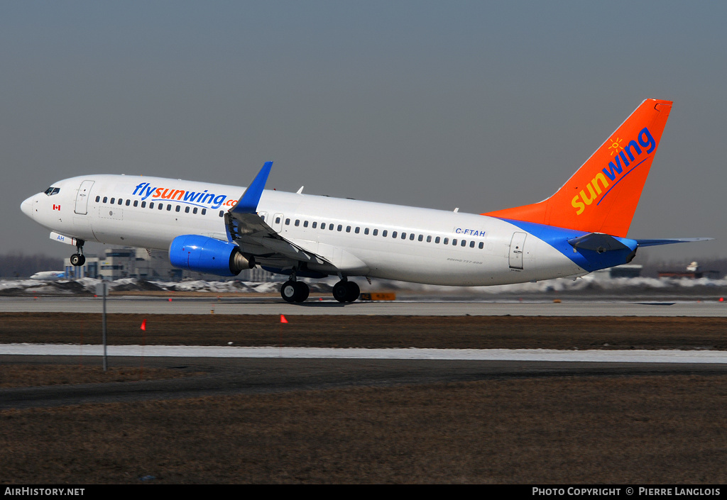 Aircraft Photo of C-FTAH | Boeing 737-8Q8 | Sunwing Airlines | AirHistory.net #173730