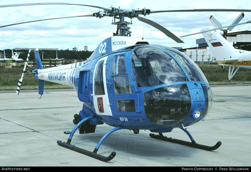 Aircraft Photo of 02 white | Mil Mi-34 | Moscow Police | AirHistory.net #173833