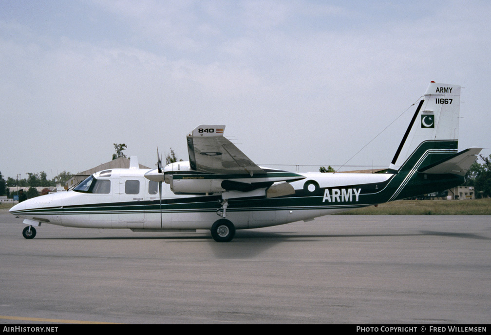 Aircraft Photo of 11667 | Gulfstream American 690C Jetprop 840 | Pakistan - Army | AirHistory.net #173834