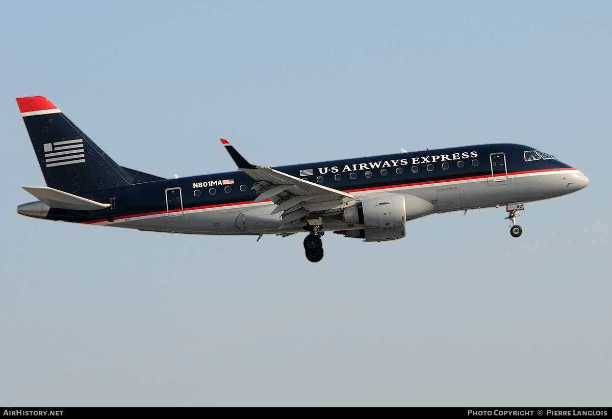 Aircraft Photo of N801MA | Embraer 175LR (ERJ-170-200LR) | US Airways Express | AirHistory.net #173876