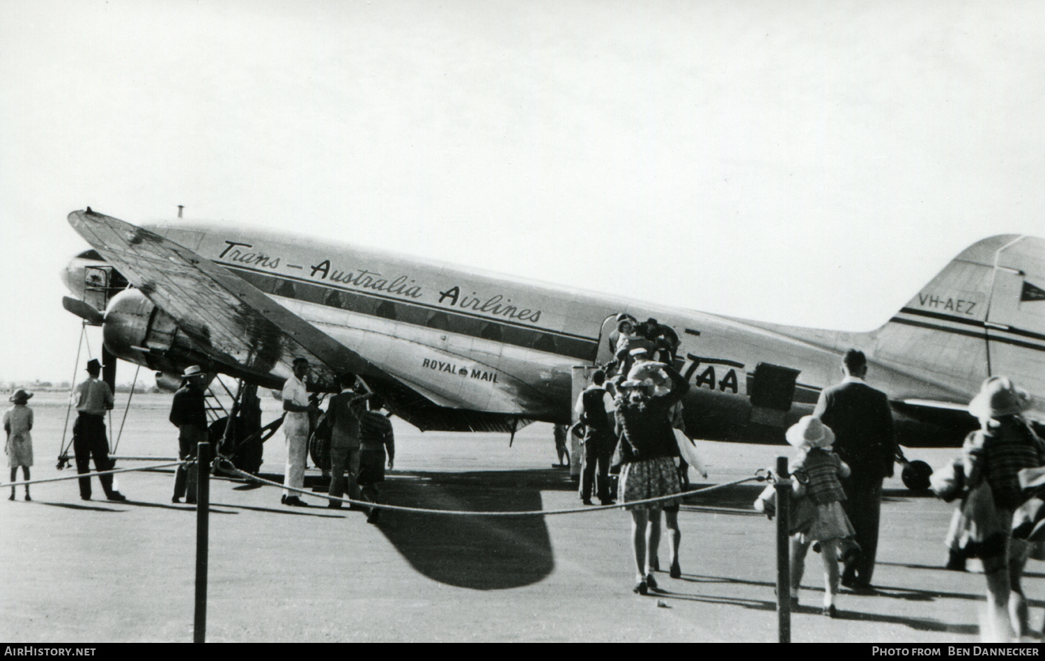 Aircraft Photo of VH-AEZ | Douglas DC-3(C) | Trans-Australia Airlines - TAA | AirHistory.net #173891