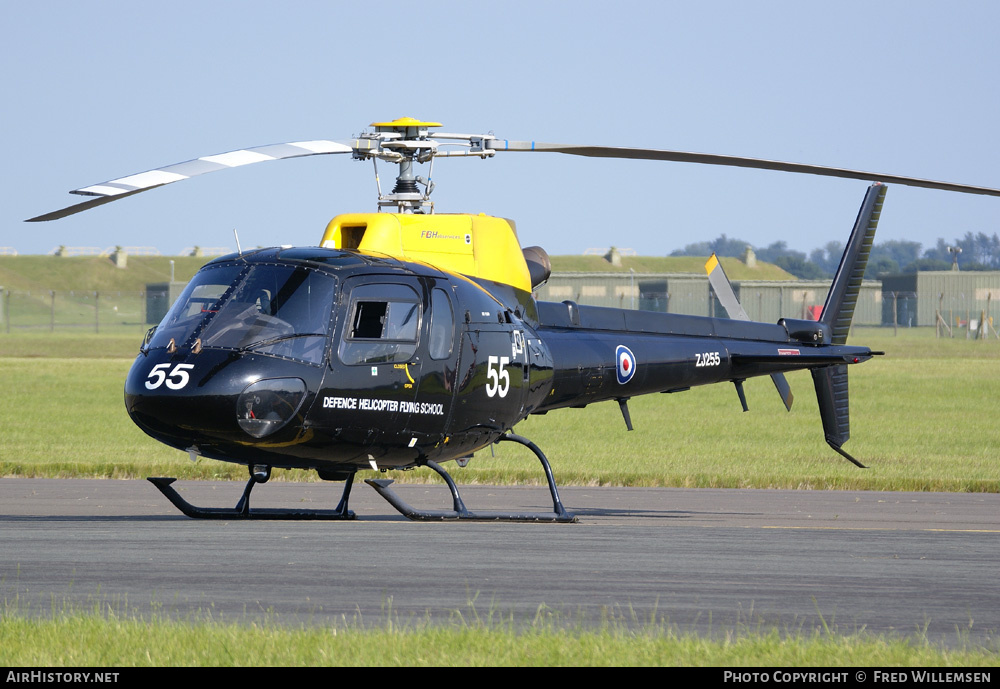 Aircraft Photo of ZJ255 | Eurocopter AS-350BB Squirrel HT1 | UK - Air Force | AirHistory.net #173909
