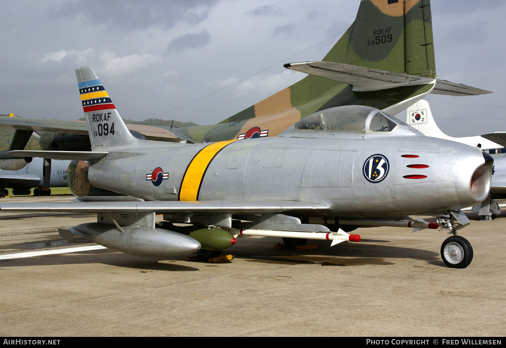 Aircraft Photo of 24-094 | North American F-86F Sabre | South Korea - Air Force | AirHistory.net #173931