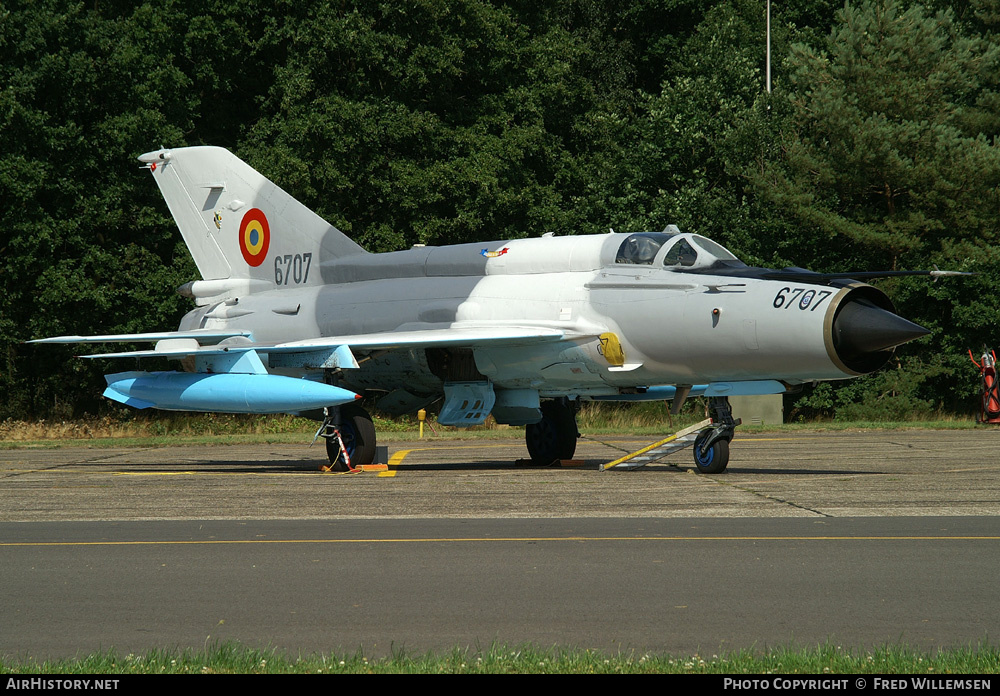 Aircraft Photo of 6707 | Mikoyan-Gurevich MiG-21MF-75 Lancer C | Romania - Air Force | AirHistory.net #173940