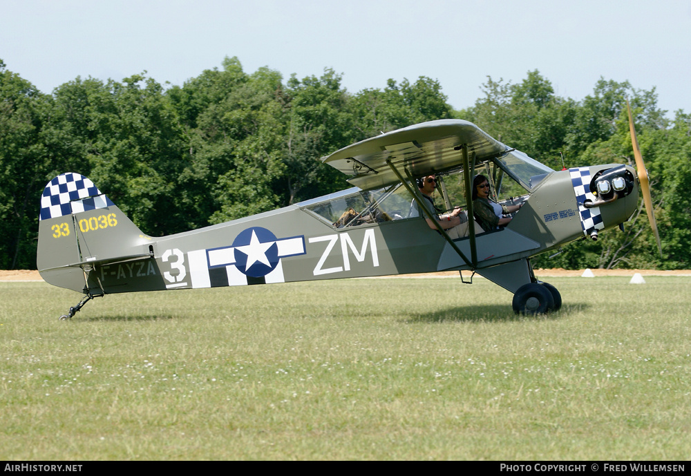 Aircraft Photo of F-AYZA / 43-30036 | Piper L-4H Grasshopper (J-3C-65D) | USA - Army | AirHistory.net #173941