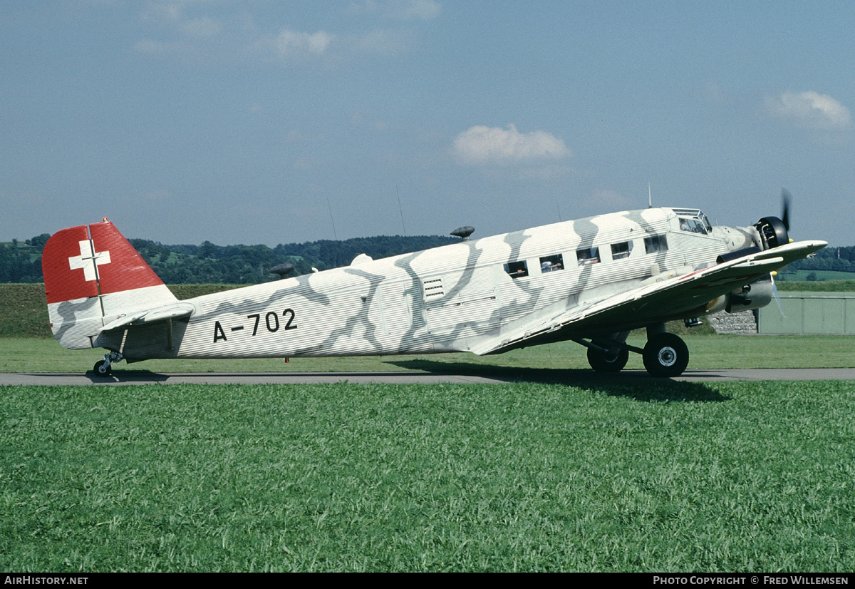Aircraft Photo of A-702 | Junkers Ju 52/3m g4e | Switzerland - Air Force | AirHistory.net #173959