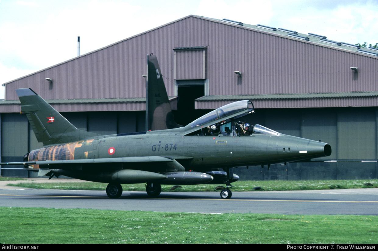 Aircraft Photo of GT-874 | North American TF-100F Super Sabre | Denmark - Air Force | AirHistory.net #173973