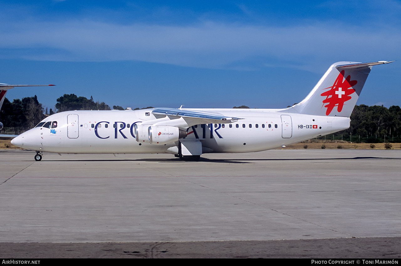 Aircraft Photo of HB-IXO | British Aerospace Avro 146-RJ100 | Crossair | AirHistory.net #173992