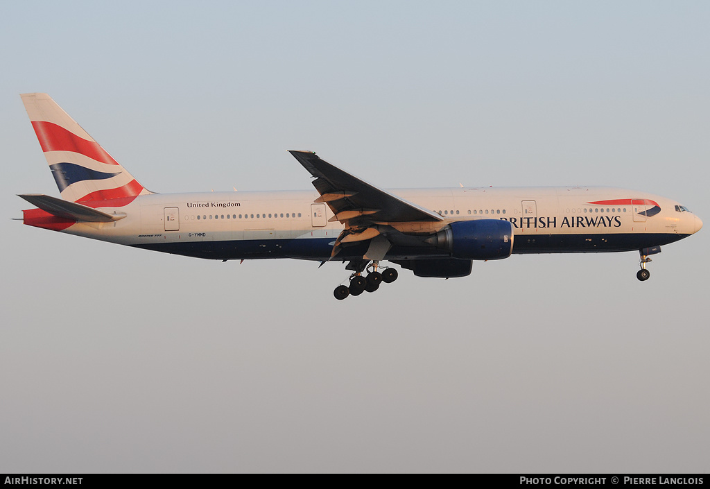 Aircraft Photo of G-YMMD | Boeing 777-236/ER | British Airways | AirHistory.net #174013