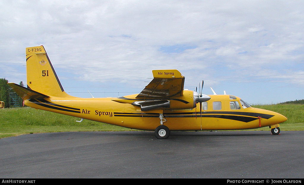 Aircraft Photo of C-FZRQ | North American Rockwell 690 Turbo Commander | Air Spray | AirHistory.net #174137