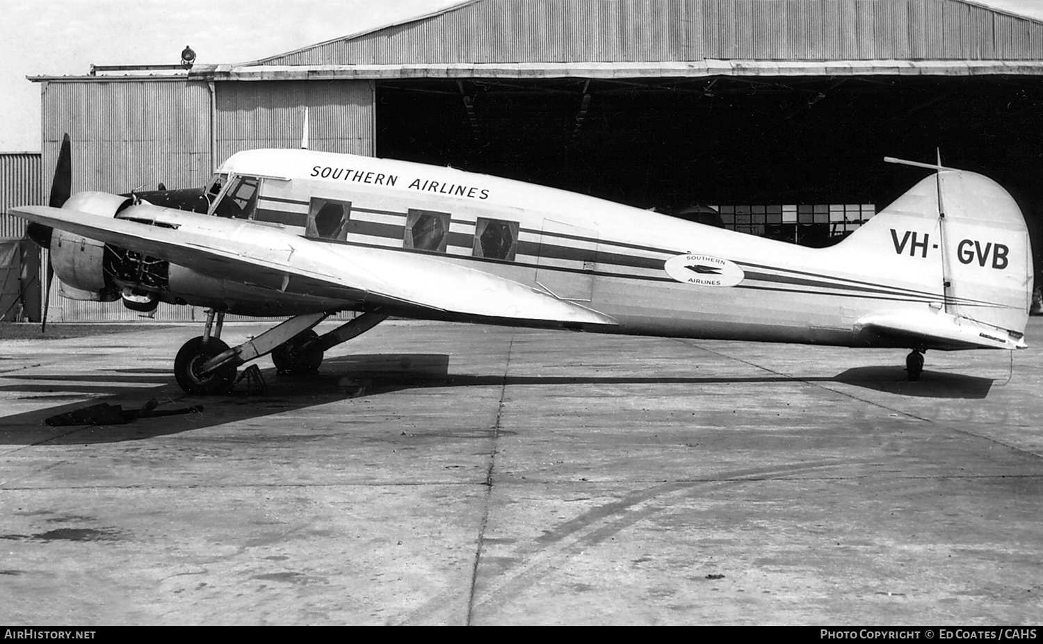 Aircraft Photo of VH-GVB | Avro 652A Anson 12 | Southern Airlines | AirHistory.net #174154