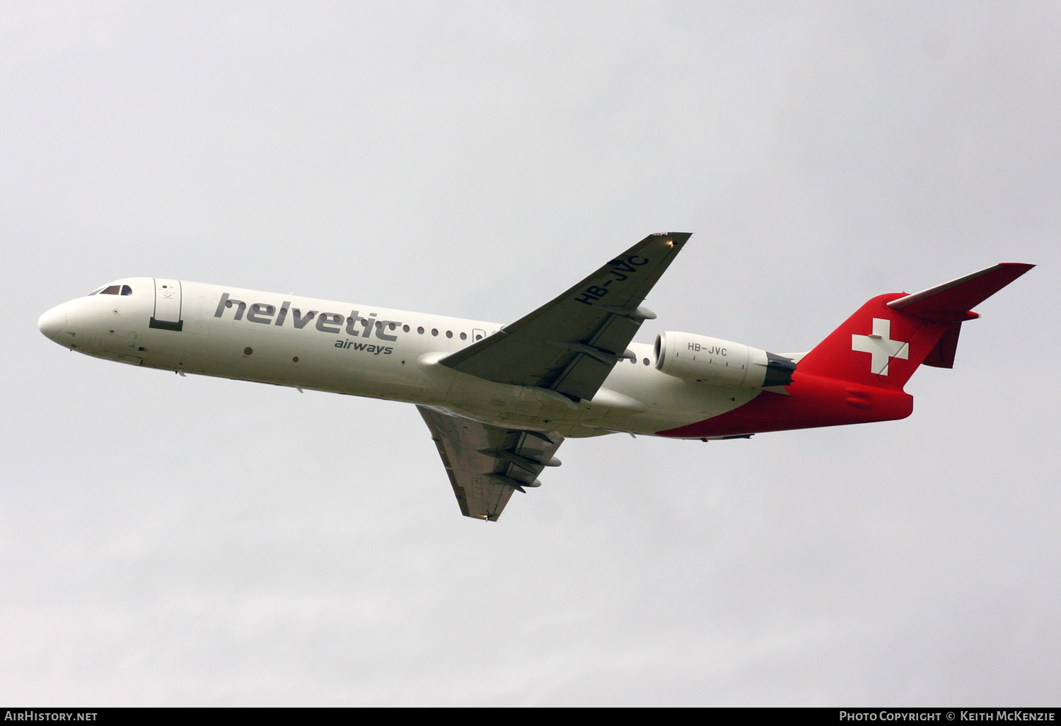 Aircraft Photo of HB-JVC | Fokker 100 (F28-0100) | Helvetic Airways | AirHistory.net #174170