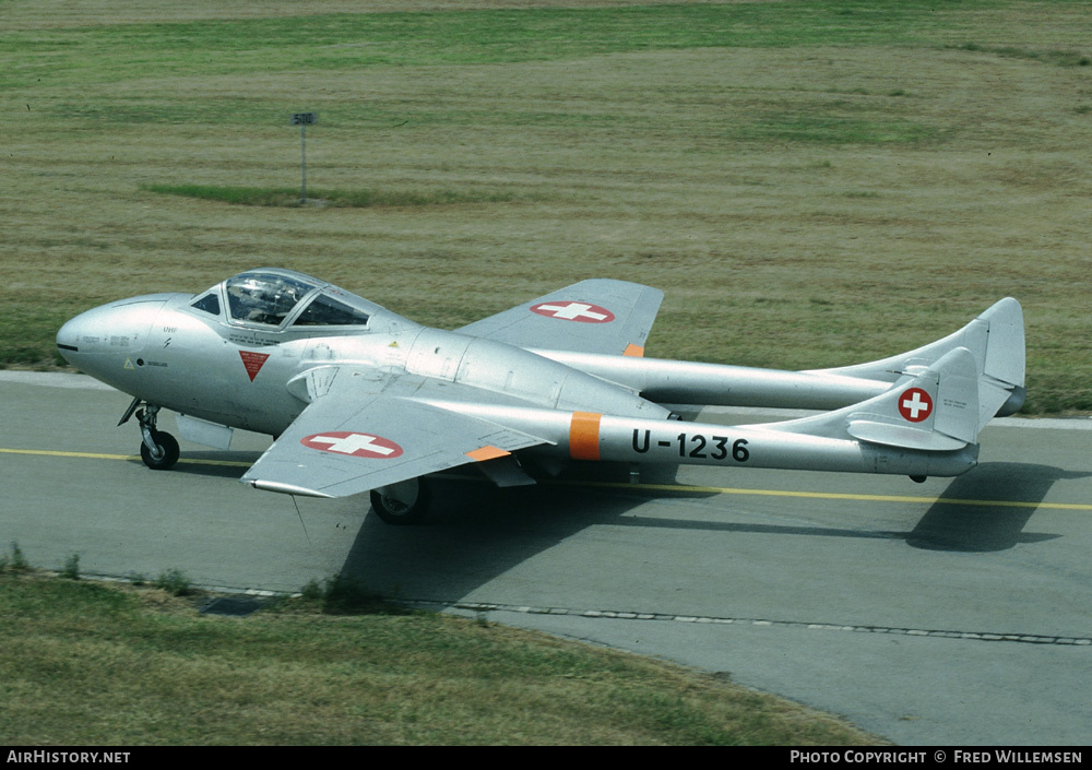 Aircraft Photo of U-1236 | De Havilland D.H. 115 Vampire T55 | Switzerland - Air Force | AirHistory.net #174225