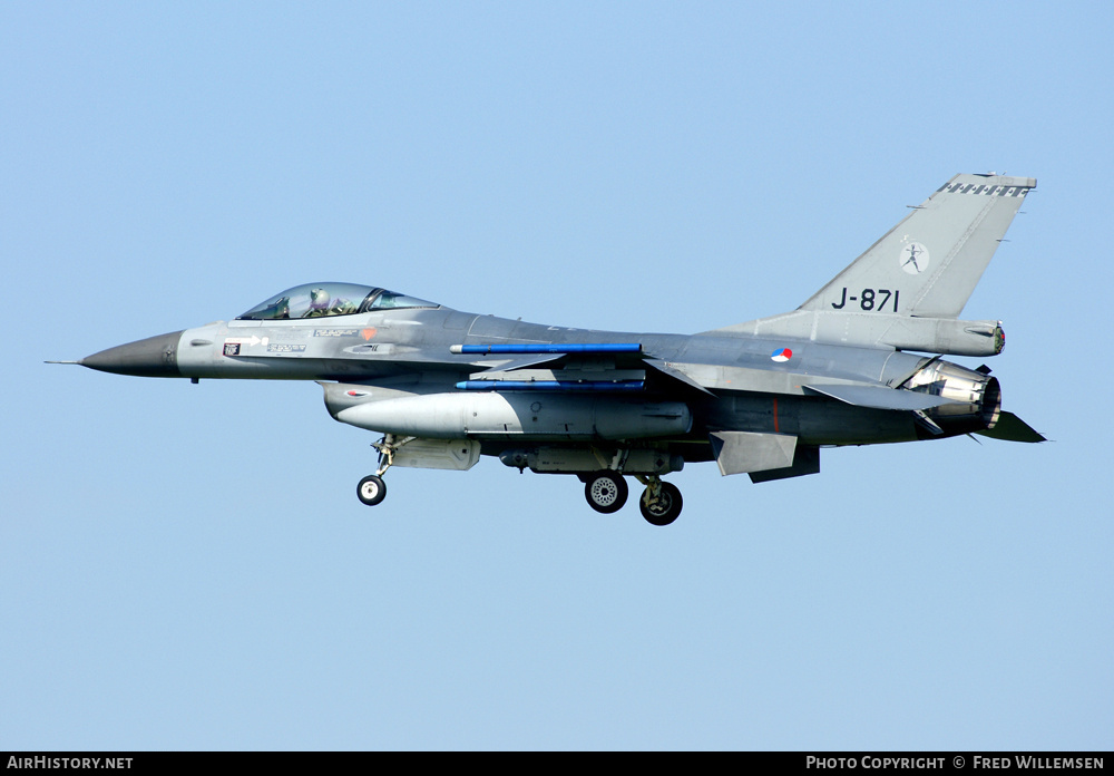 Aircraft Photo of J-871 | General Dynamics F-16AM Fighting Falcon | Netherlands - Air Force | AirHistory.net #174229