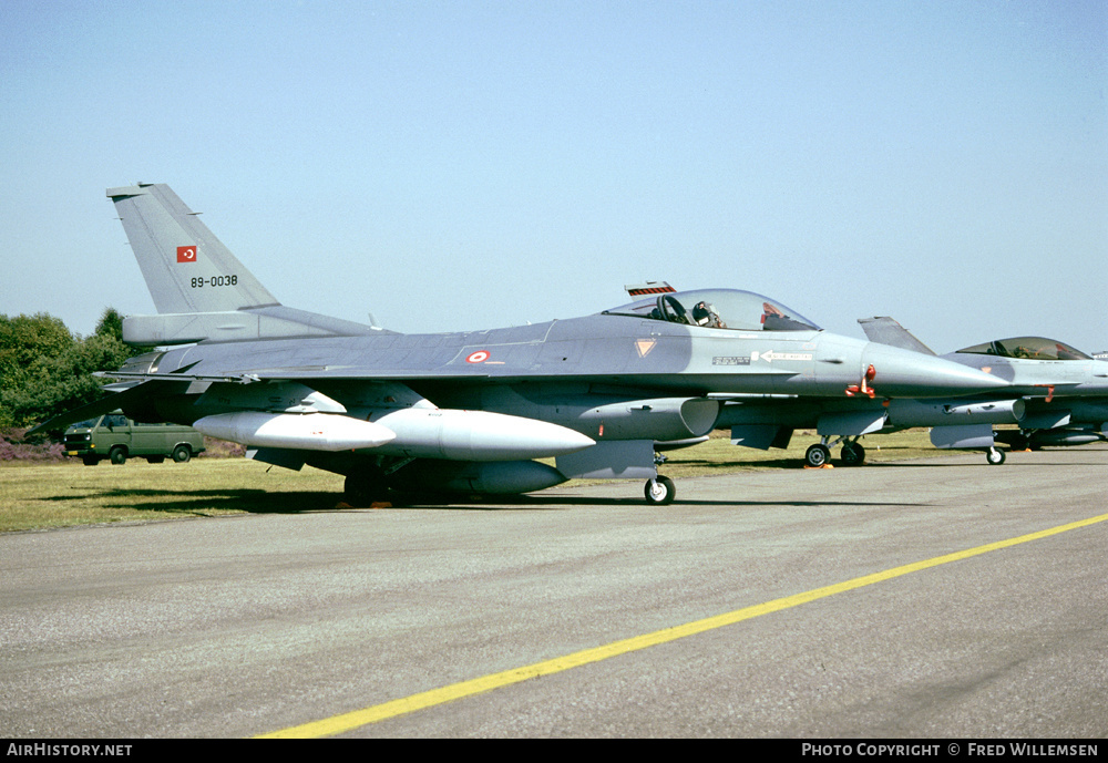 Aircraft Photo of 89-0038 | General Dynamics F-16CG Night Falcon | Turkey - Air Force | AirHistory.net #174236