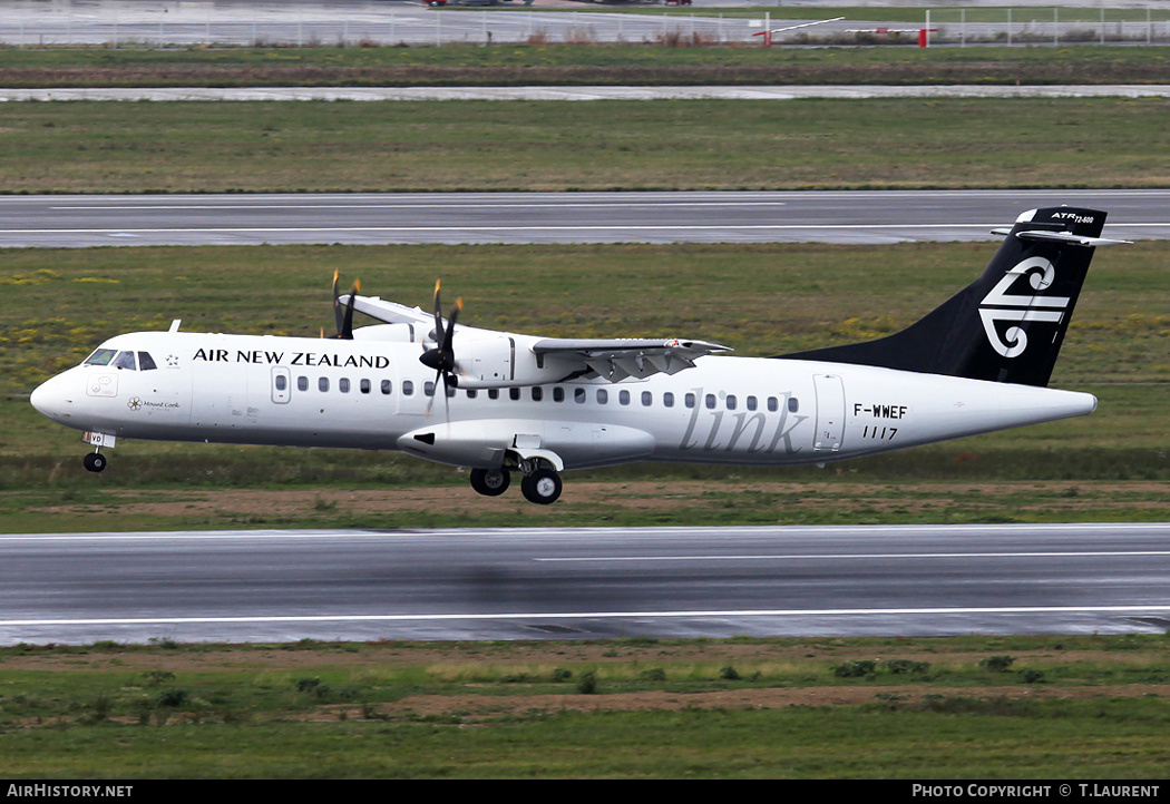 Aircraft Photo of F-WWEF | ATR ATR-72-600 (ATR-72-212A) | Air New Zealand Link | AirHistory.net #174293