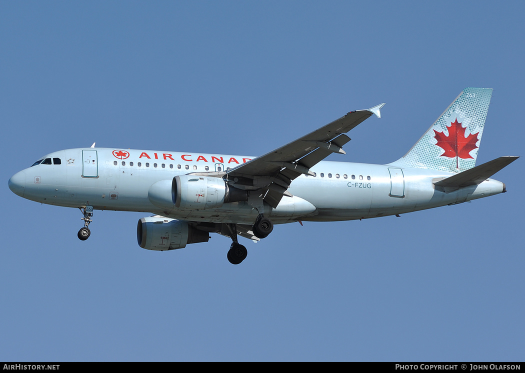 Aircraft Photo of C-FZUG | Airbus A319-114 | Air Canada | AirHistory.net #174370