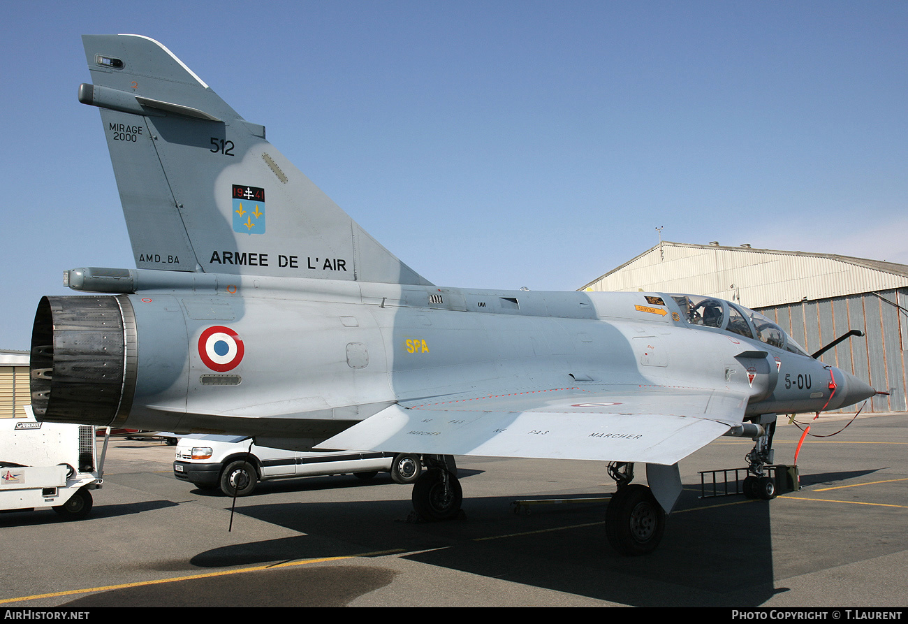 Aircraft Photo of 512 | Dassault Mirage 2000B | France - Air Force | AirHistory.net #174445