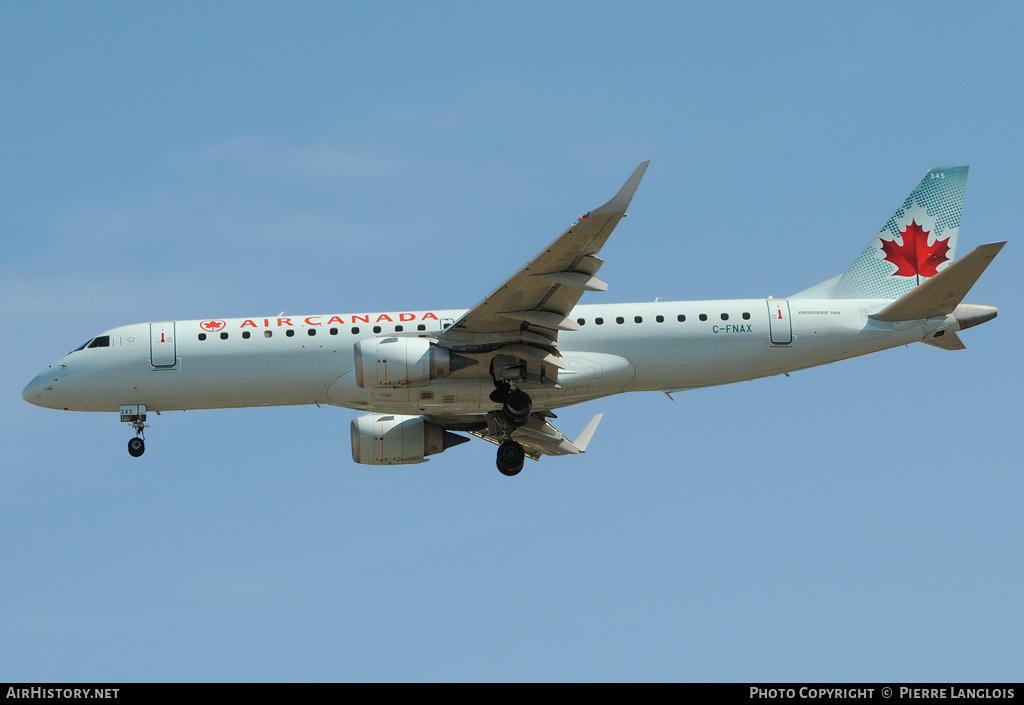 Aircraft Photo of C-FNAX | Embraer 190AR (ERJ-190-100IGW) | Air Canada | AirHistory.net #174469