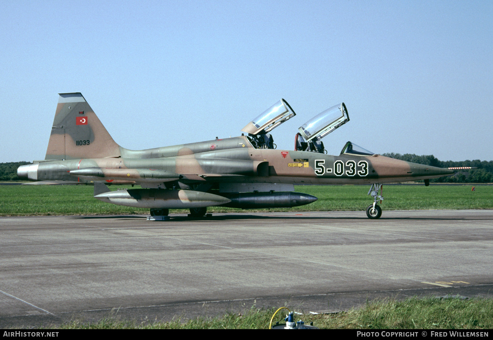 Aircraft Photo of 11033 | Northrop F-5B Freedom Fighter | Turkey - Air Force | AirHistory.net #174608