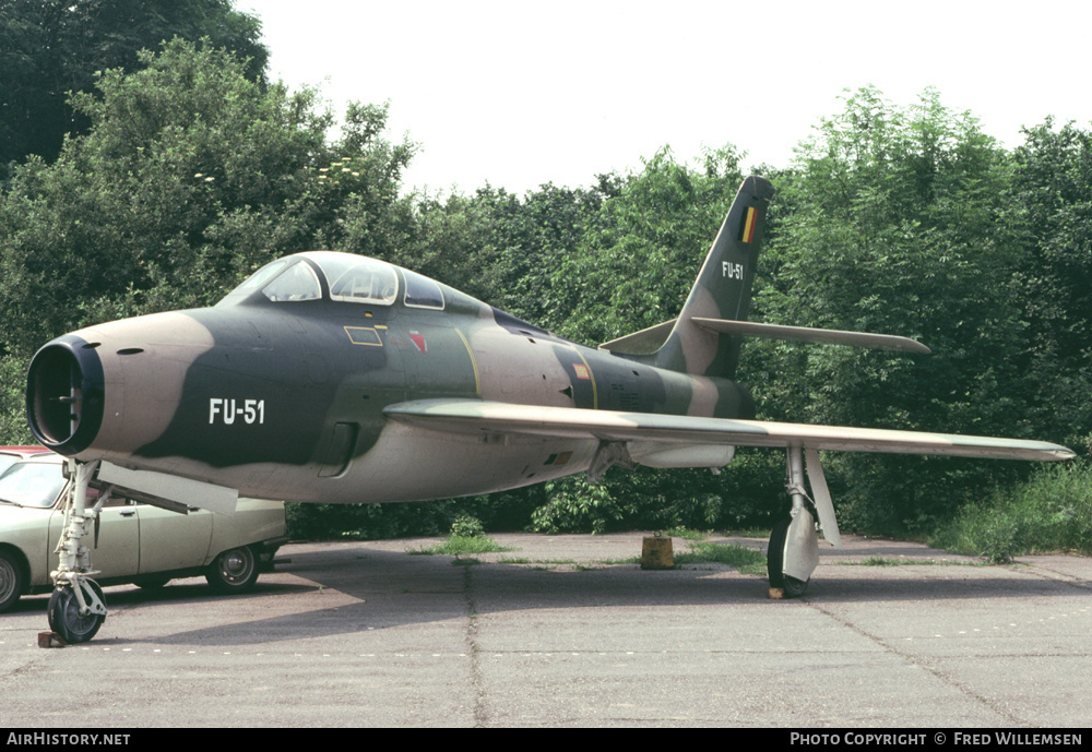Aircraft Photo of FU-51 | Republic F-84F Thunderstreak | Belgium - Air Force | AirHistory.net #174641