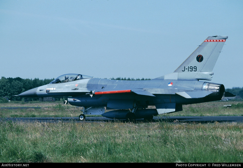 Aircraft Photo of J-199 | General Dynamics F-16A Fighting Falcon | Netherlands - Air Force | AirHistory.net #174685