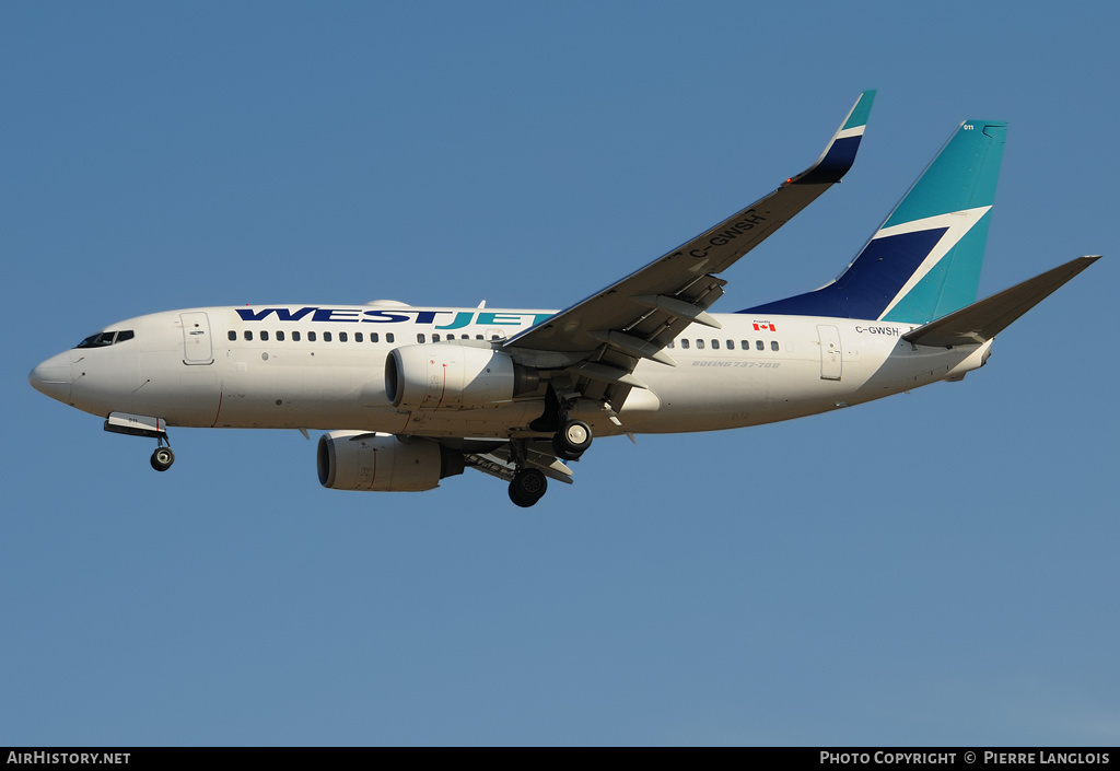 Aircraft Photo of C-GWSH | Boeing 737-76N | WestJet | AirHistory.net #174780