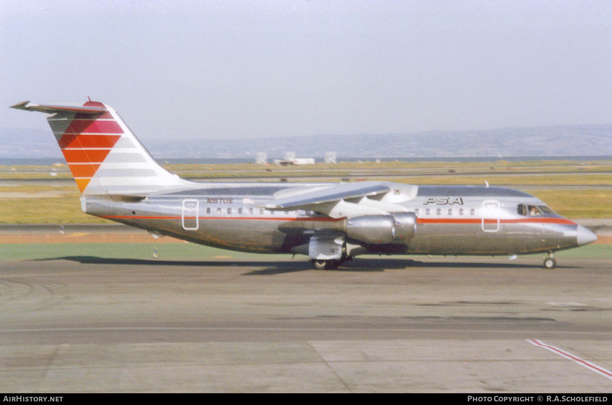Aircraft Photo of N167US | British Aerospace BAe-146-200 | PSA - Pacific Southwest Airlines | AirHistory.net #174955