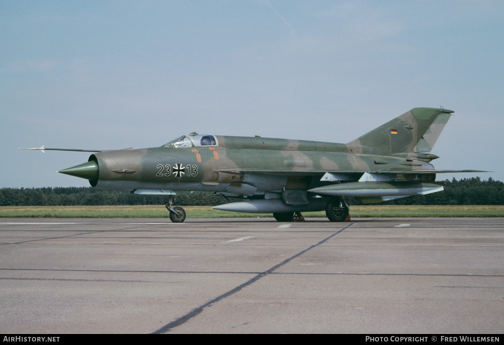 Aircraft Photo of 2313 | Mikoyan-Gurevich MiG-21MF | Germany - Air Force | AirHistory.net #175017