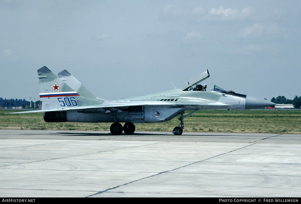 Aircraft Photo of 506 blue | Mikoyan-Gurevich MiG-29SE (9-12SE) | Russia - Air Force | AirHistory.net #175019