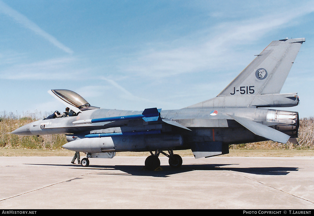 Aircraft Photo of J-515 | General Dynamics F-16A Fighting Falcon | Netherlands - Air Force | AirHistory.net #175048